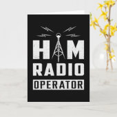 HAM Radio Frequency Operator Antenna Amateur Gesch Karte (Gelbe Blume)