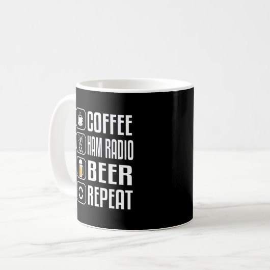 Ham Radio Funny Coffee-Geschenk Kaffeetasse (Vorderseite Links)