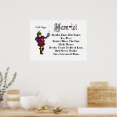 Ham Radio Funny Hamlet Zitat neu geschrieben Poste Poster (Küche)