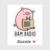Ham Radio Funny Pig Pun Aufkleber (Blatt)