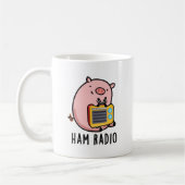 Ham Radio Funny Pig Pun Kaffeetasse (Links)