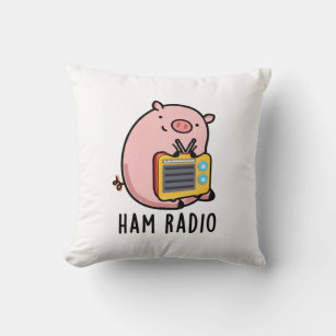 Ham Radio Funny Pig Pun Kissen