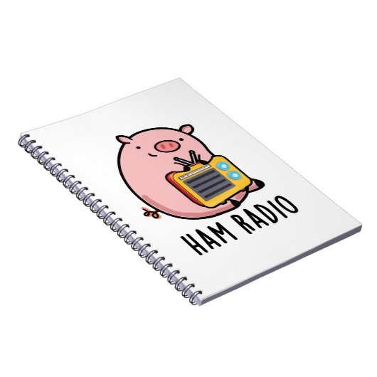 Ham Radio Funny Pig Pun Notizblock (Rechte Seite)