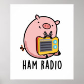 Ham Radio Funny Pig Pun Poster (Vorne)