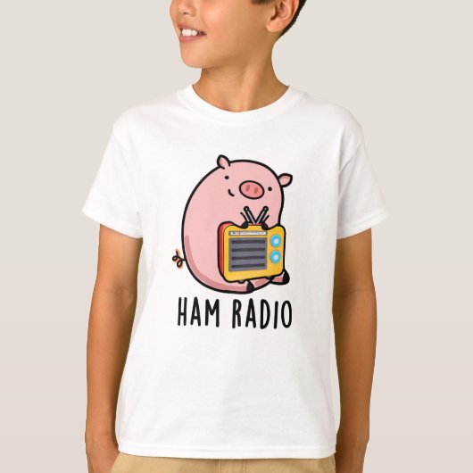 Ham Radio Funny Pig Pun T-Shirt (Vorderseite)