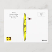 Ham Radio Gay Pride Rainbow Flag QSL-Karte Postkarte (Rückseite)