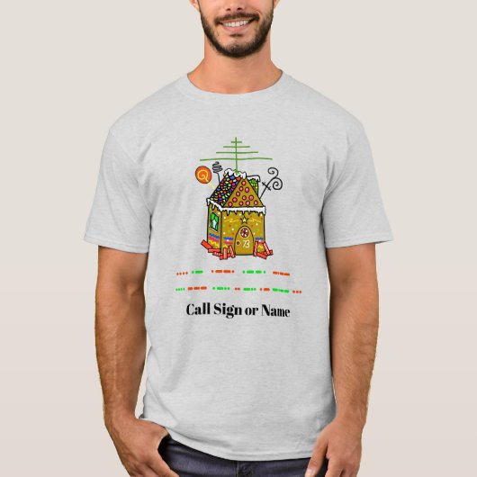 Ham Radio Gingerbread Weihnachtsfeiertag T - Shirt (Vorderseite)
