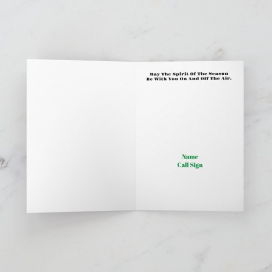 Ham Radio Gingerbrett House mit Morse Code Card Dankeskarte (Innenseite)