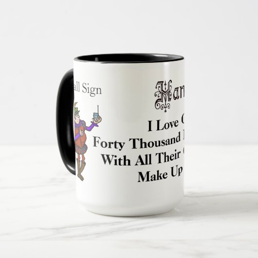 Ham Radio Hamlet Ophelia Liebe Quote Tasse (Vorderseite Links)