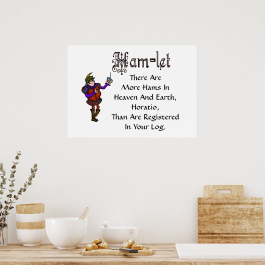 Ham Radio Hamlet Quote Log Book Redone Poster (Küche)