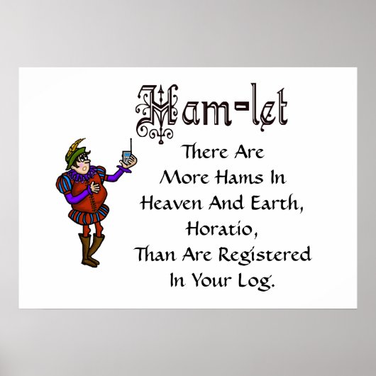 Ham Radio Hamlet Quote Log Book Redone Poster (Vorne)