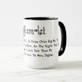 Ham Radio Hamlet Zitat "Be True" Redone Tasse (VorderseiteRechts)