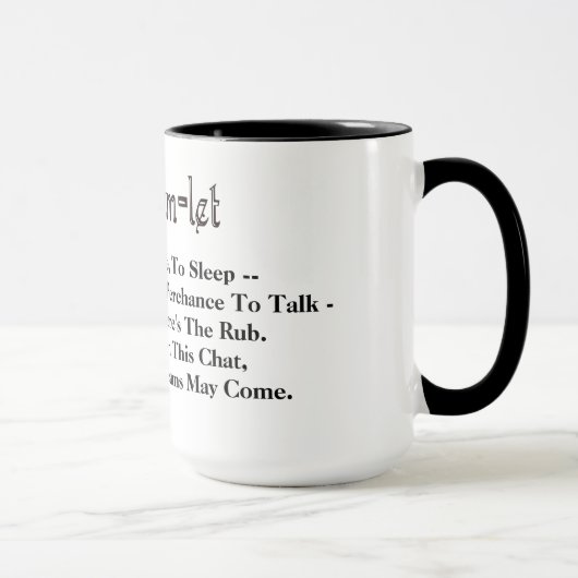 Ham Radio Hamlet Zitat die, zu schlafen Tasse (Rechts)