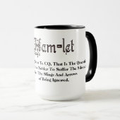 Ham Radio Hamlet Zitat "To Be" Redone Tasse (VorderseiteRechts)