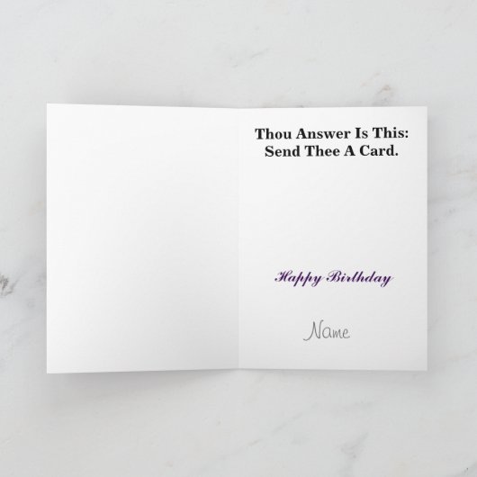 Ham Radio Hamlet zu CQ oder nicht zitieren Grußkar Karte (Innenseite)