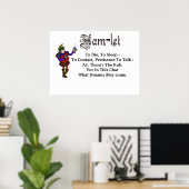 Ham Radio Hamlet "zum Schlafen Die" Quote Poster (Heimbüro)