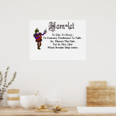 Ham Radio Hamlet "zum Schlafen Die" Quote Poster (Küche)