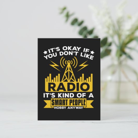 Ham Radio Hobby Funny Radio Operator Postkarte (Stehend Vorderseite)