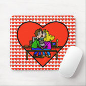 Ham Radio Kissing Couple Computer Mousepad (Mit Mouse)