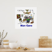 Ham Radio Man Cave Shack Poster (Küche)