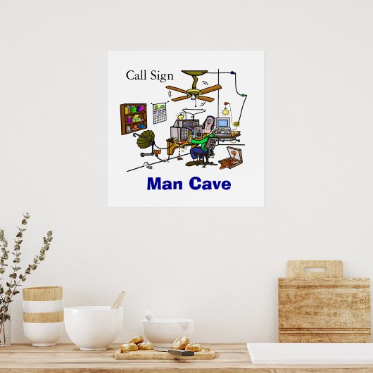 Ham Radio Man Cave Shack Poster (Küche)