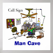 Ham Radio Man Cave Shack Poster (Vorne)