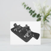 Ham Radio Morse Code Semi-Automatic Key Postcard Postkarte (Stehend Vorderseite)