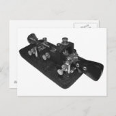 Ham Radio Morse Code Semi-Automatic Key Postcard Postkarte (Vorne/Hinten)