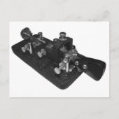 Ham Radio Morse Code Semi-Automatic Key Postcard Postkarte (Vorderseite)