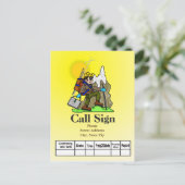 Ham Radio Mountain Climber QSL-Karte Postkarte (Stehend Vorderseite)