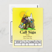 Ham Radio Mountain Climber QSL-Karte Postkarte (Vorne/Hinten)