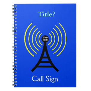 Ham-Radio-Notebook mit Sender Notizblock