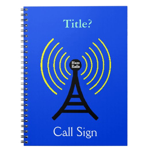 Ham-Radio-Notebook mit Sender Notizblock (Vorderseite)