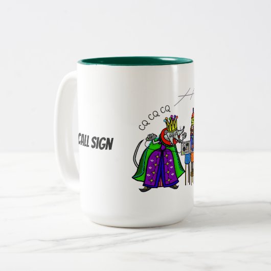 Ham Radio Nutcracker-Tasse Zweifarbige Tasse (Vorderseite Links)