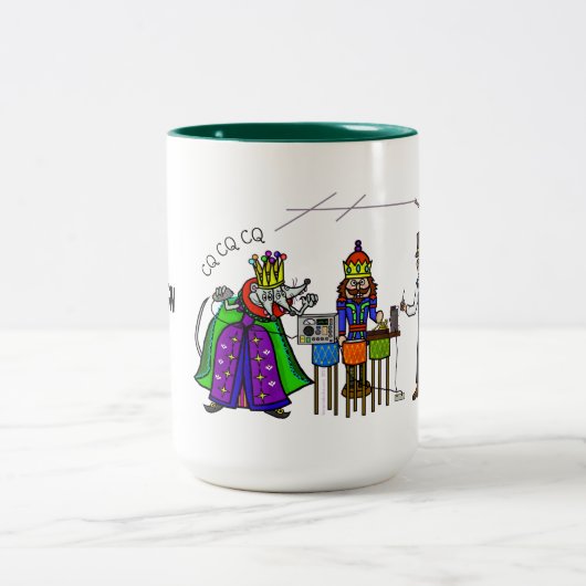 Ham Radio Nutcracker-Tasse Zweifarbige Tasse (Mittel)