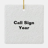 Ham Radio Nutcracker Weihnachtsdekoration Keramikornament (Rückseite)