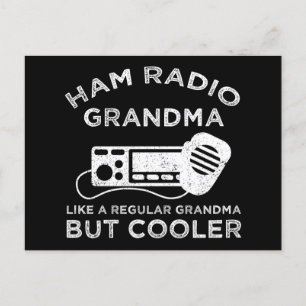 Ham-Radio-Oma wie eine normale Oma, aber cooler Postkarte