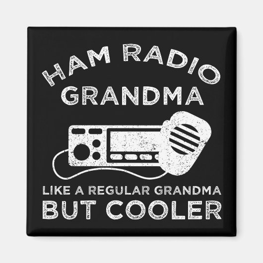 Ham Radio Oma wie normale Oma, aber Cooler Magnet (Vorne)