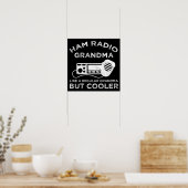 Ham Radio Oma wie normale Oma, aber Cooler Poster (Küche)