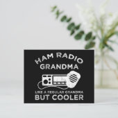 Ham Radio Oma wie normale Oma, aber Cooler Postkarte (Stehend Vorderseite)