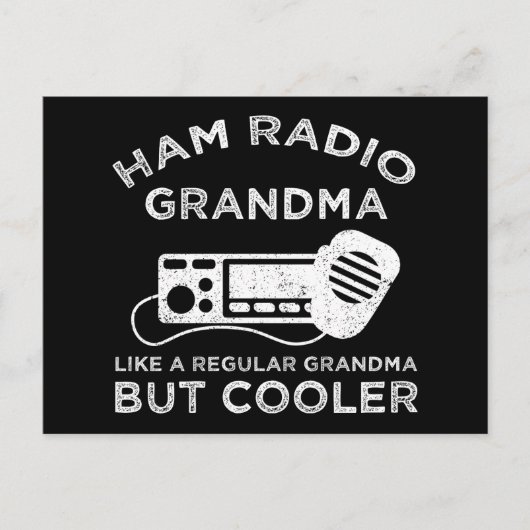 Ham Radio Oma wie normale Oma, aber Cooler Postkarte (Vorderseite)