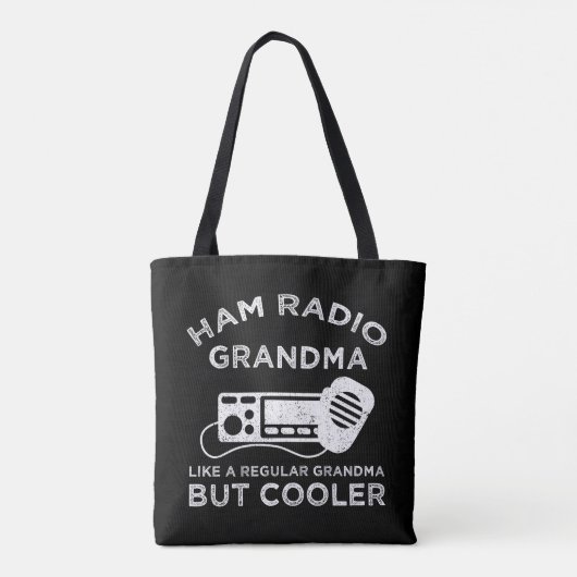 Ham Radio Oma wie normale Oma, aber Cooler Tasche (Rückseite)