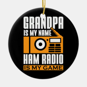 Ham Radio Opa ist Mein Name Ham Radio ist Mein Spi Keramik Ornament