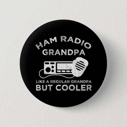 Ham Radio Opa wie normale Opa, aber Cooler Button (Vorderseite)