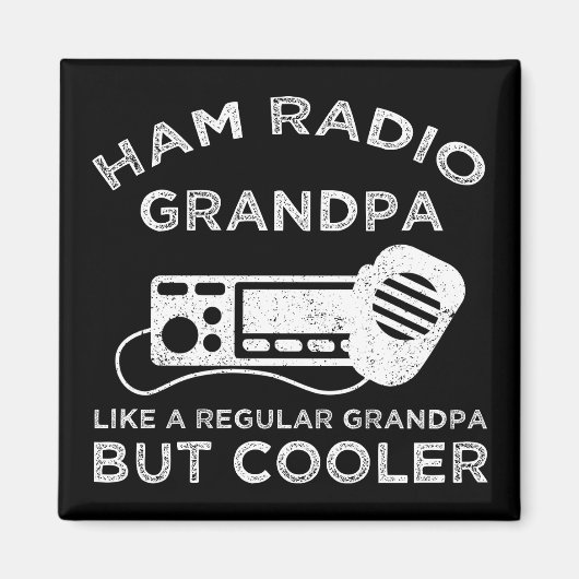 Ham Radio Opa wie normale Opa, aber Cooler Magnet (Vorne)