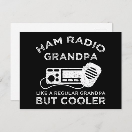 Ham Radio Opa wie normale Opa, aber Cooler Postkarte (Vorne/Hinten)