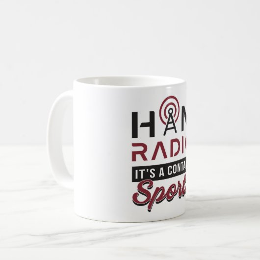 HAM Radio Operator Amateur-Code Antenne Geschenkid Kaffeetasse (Vorderseite Links)