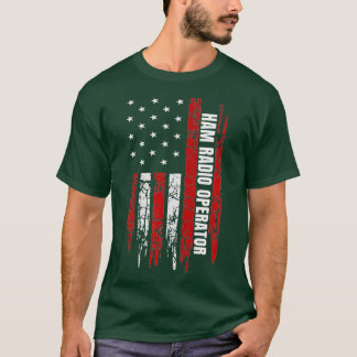 Ham Radio Operator American USA Flag Amateur T-Shirt