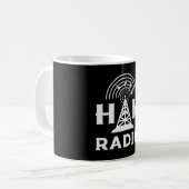 HAM Radio Operator Antenna Code Amateur Geschenkid Kaffeetasse (Vorderseite Links)