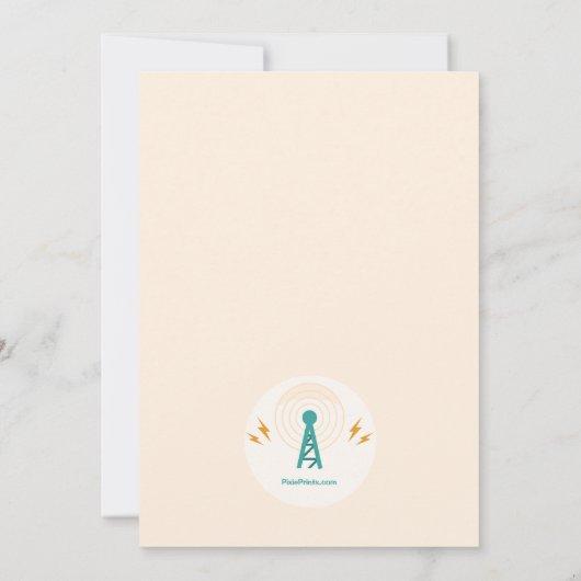 Ham Radio Operator Birthday Einladung (Rückseite)